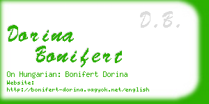dorina bonifert business card